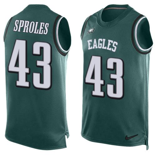 Nike Eagles #43 Darren Sproles Midnight Green Team Color Men's Stitched NFL Limited Tank Top Jersey